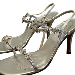 Stuart Weitzman Starstruck In Silver Supple Heels
